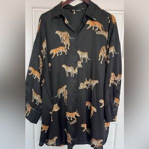 Tiger silk/Satin shirt
